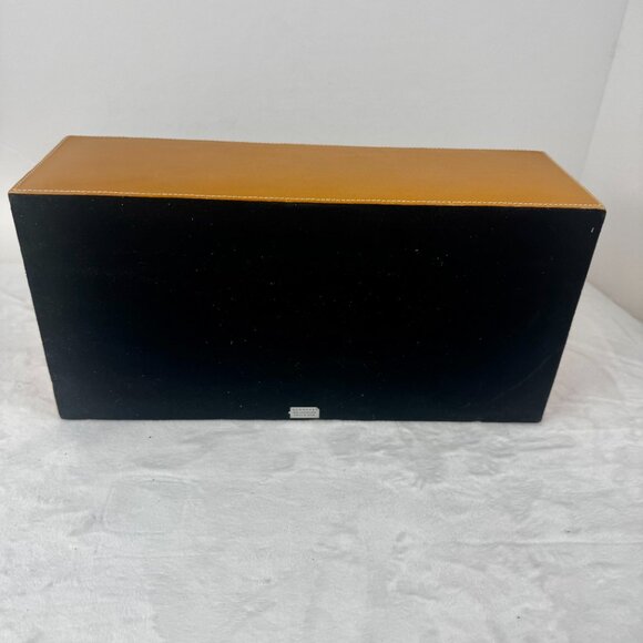 Levenger Morgan Full Grain Tan Smooth Leather Desk Top Organizer Caddy Office - Picture 9 of 15